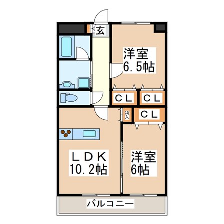 フリューション戸島西弐番館の物件間取画像